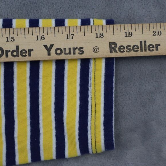 Forever 21 Sweater Womens Yellow M Pinstriped Crew Neck Casual Pullover - Picture 5 of 15